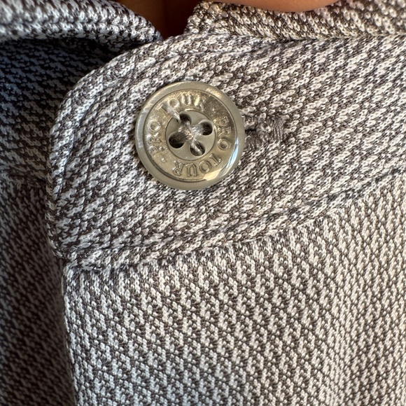 Pro Tour Mens Performance Golf Polo Shirt Gray Large Short Sleeve Logo Clubhouse - Picture 6 of 14